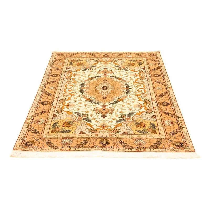 Täbriz - 50 Raj Teppich 100x150cm - Perserteppich - beige