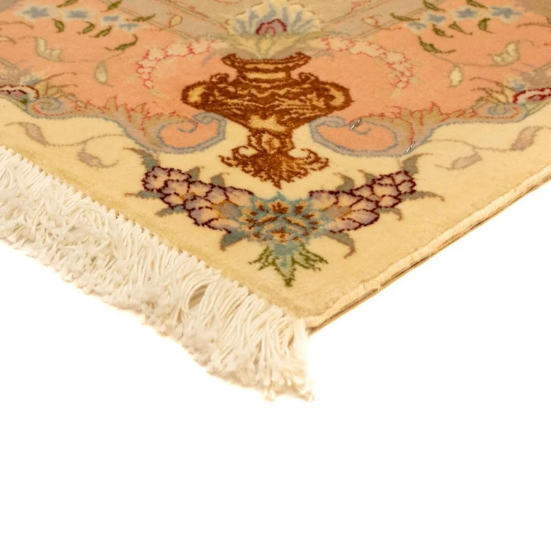Täbriz - 50 Raj Teppich 100x150cm - Perserteppich - beige