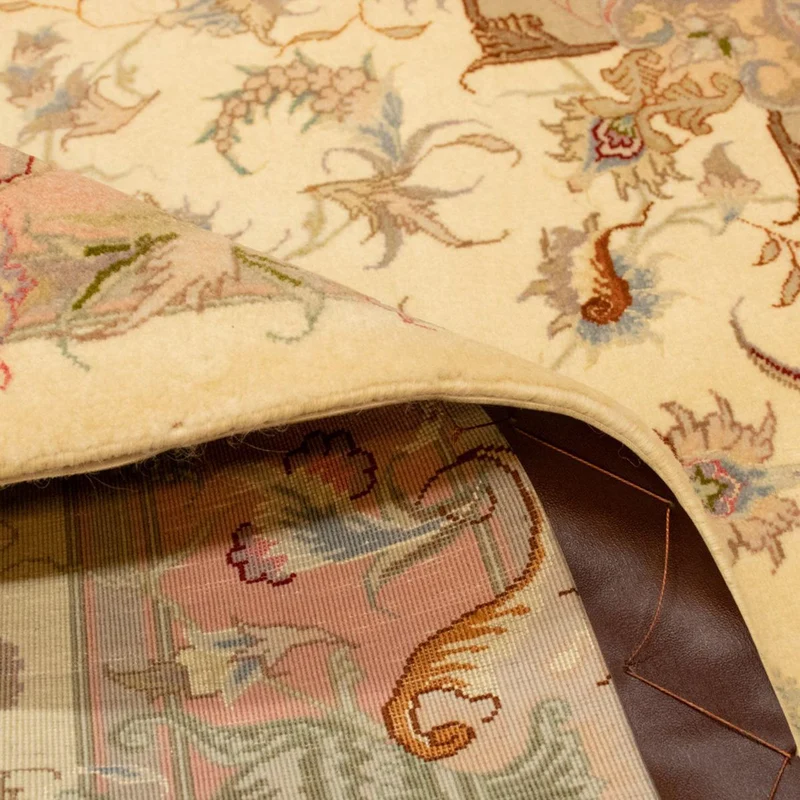 Täbriz - 50 Raj Teppich 100x150cm - Perserteppich - beige