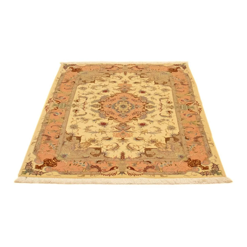 Täbriz - 50 Raj Teppich 100x150cm - Perserteppich - beige