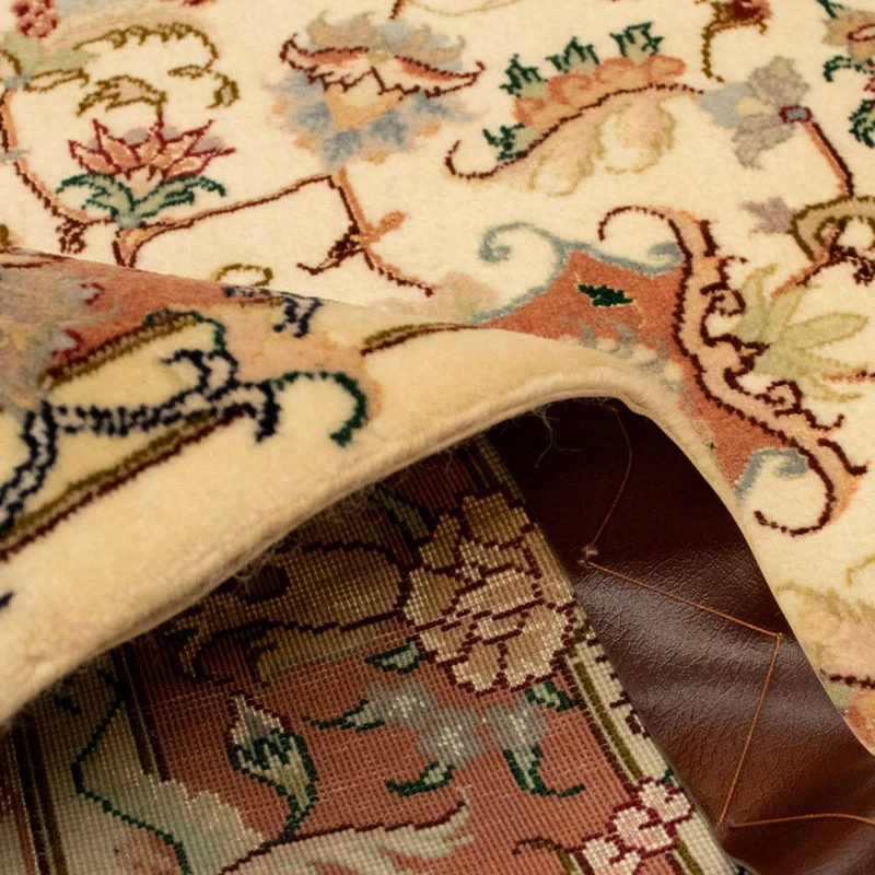 Täbriz - 50 Raj Teppich 100x150cm - Perserteppich - beige