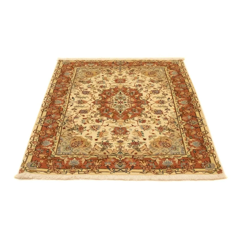 Täbriz - 50 Raj Teppich 100x150cm - Perserteppich - beige