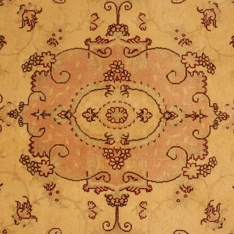 Täbriz - 50 Raj Teppich 100x150cm - Perserteppich - beige