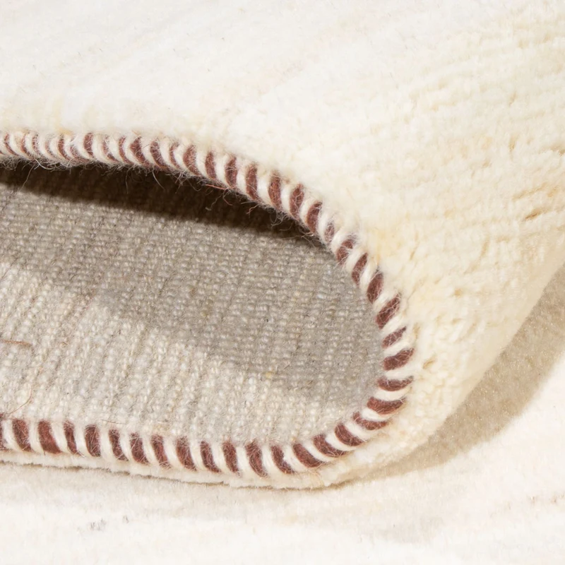 Gabbeh Persisch Teppich 155x195cm - Perserteppich Wollteppich - weiß