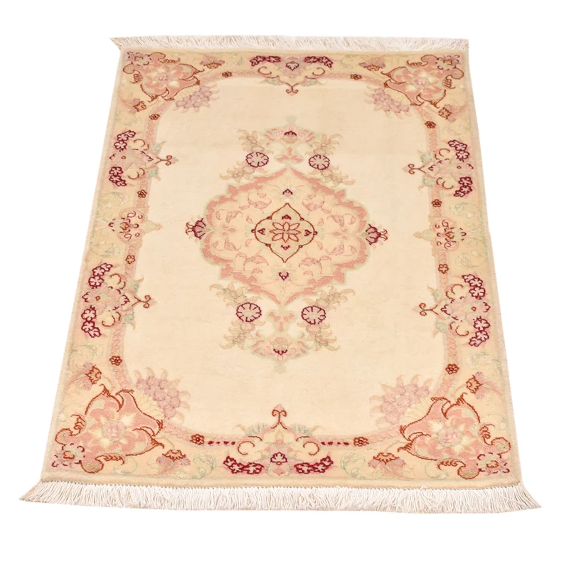 Täbriz - 50 Raj Teppich 60x90cm - Perserteppich - hellbeige
