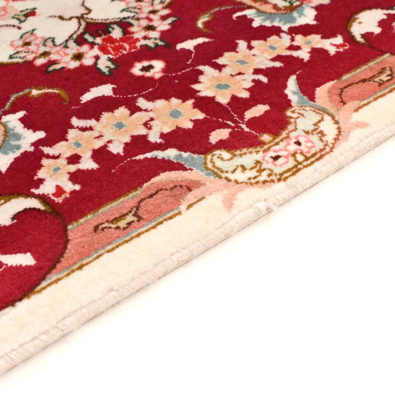 Täbriz - 50 Raj Teppich 60x90cm - Perserteppich - rot