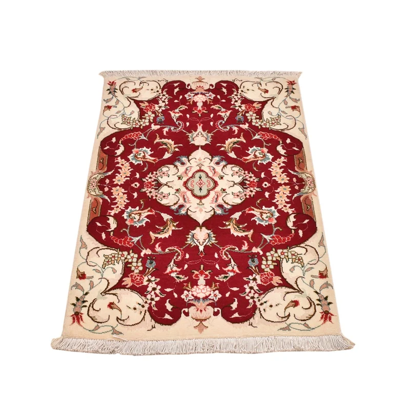Täbriz - 50 Raj Teppich 60x90cm - Perserteppich - rot