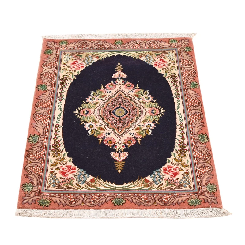 Täbriz - 50 Raj Teppich 60x90cm - Perserteppich - dunkelblau