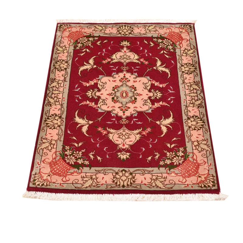 Täbriz - 50 Raj Teppich 60x90cm - Perserteppich - rot