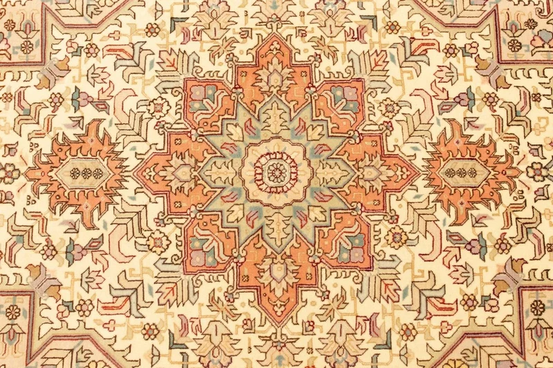 Täbriz - 50 Raj Teppich 101x148cm - Perserteppich - beige