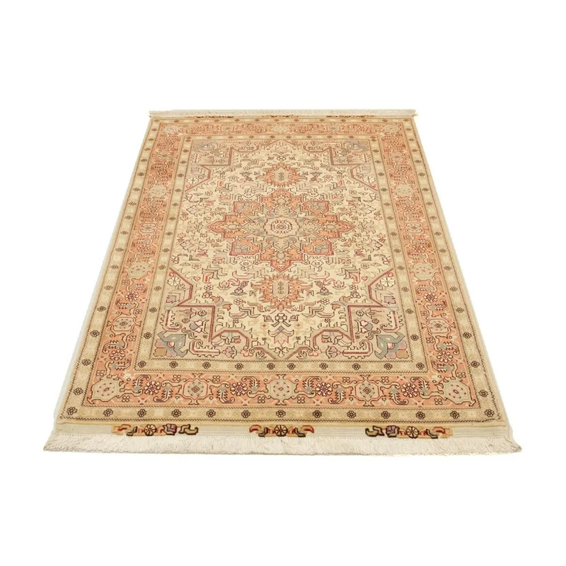 Täbriz - 50 Raj Teppich 101x148cm - Perserteppich - beige