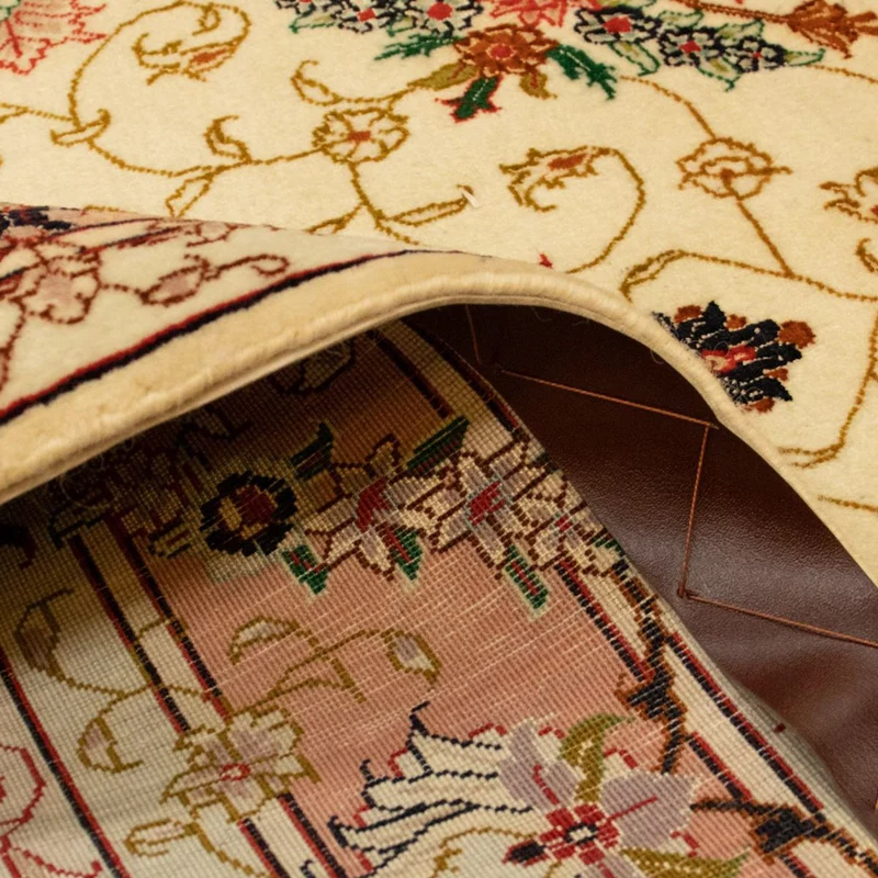 Täbriz - 50 Raj Teppich 101x148cm - Perserteppich - beige