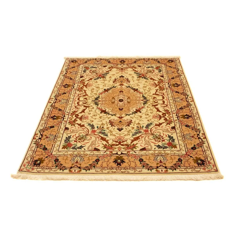 Täbriz - 50 Raj Teppich 101x148cm - Perserteppich - beige