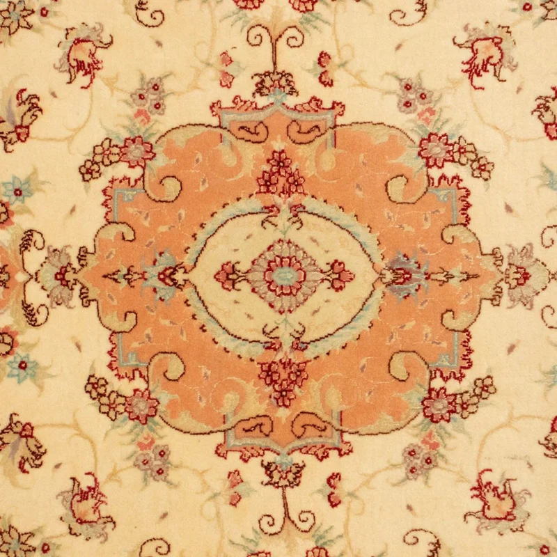 Täbriz - 50 Raj Teppich 100x148cm - Perserteppich - beige