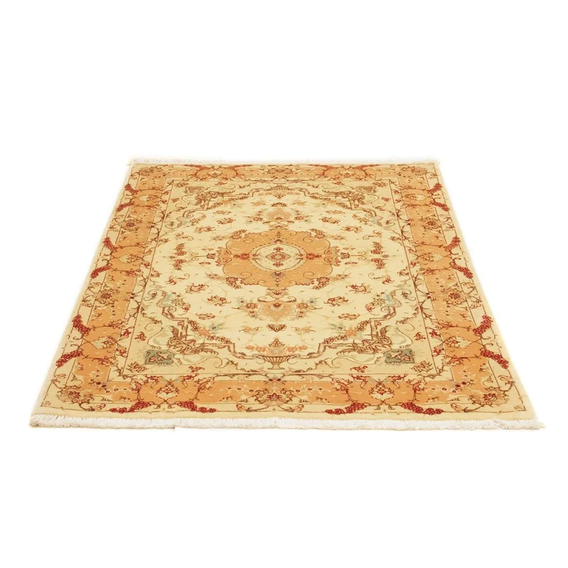 Täbriz - 50 Raj Teppich 100x148cm - Perserteppich - beige