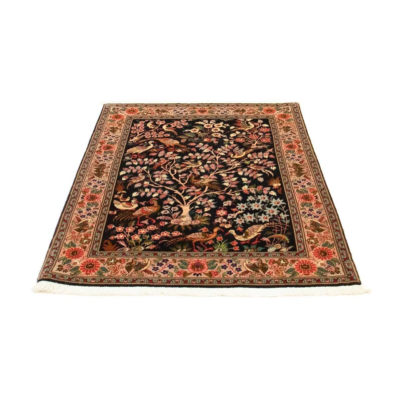 Täbriz - 50 Raj Teppich 100x148cm - Perserteppich - dunkelblau