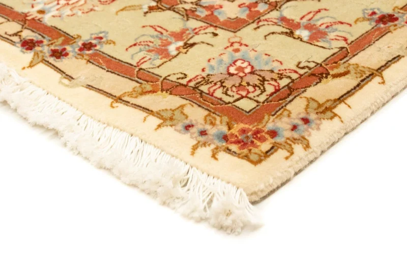 Täbriz - 50 Raj Teppich 103x143cm - Perserteppich - beige