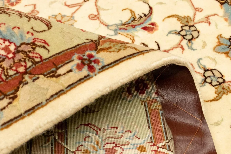 Täbriz - 50 Raj Teppich 103x143cm - Perserteppich - beige