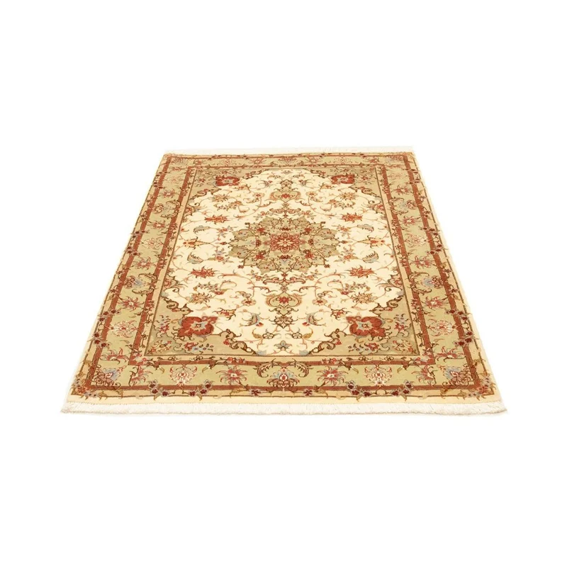 Täbriz - 50 Raj Teppich 103x143cm - Perserteppich - beige