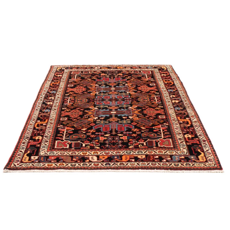Hamadan Teppich 135x215cm - Perserteppich - dunkelblau