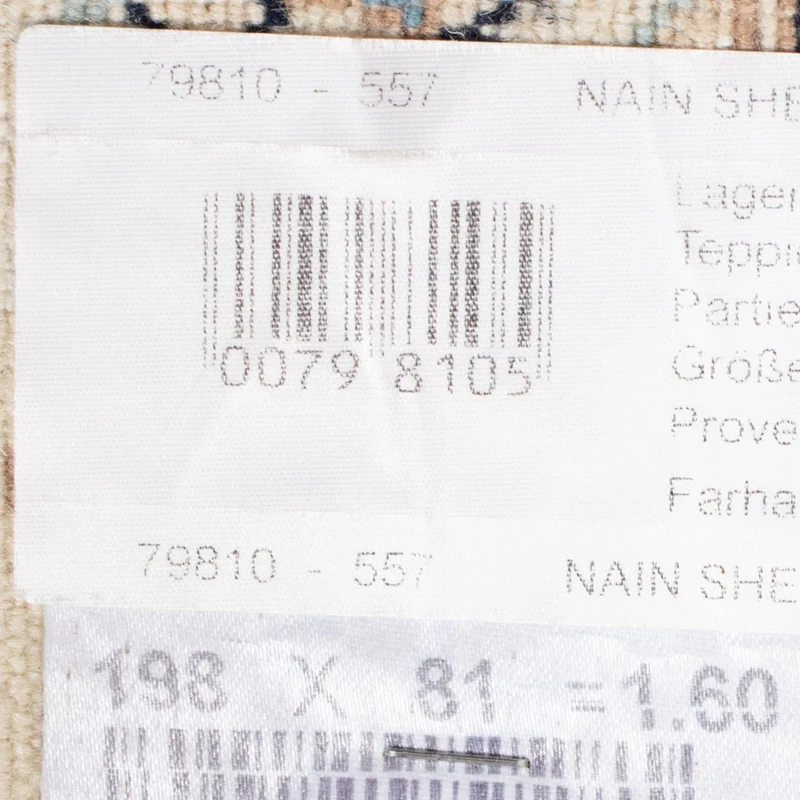 Nain - 9La Teppich 81x198cm - Perserteppich - dunkelblau