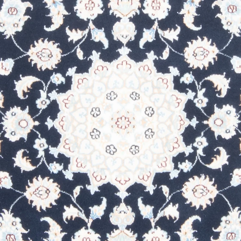 Läufer Perser - Nain - Royal - 80 x 197 cm - dunkelblau
