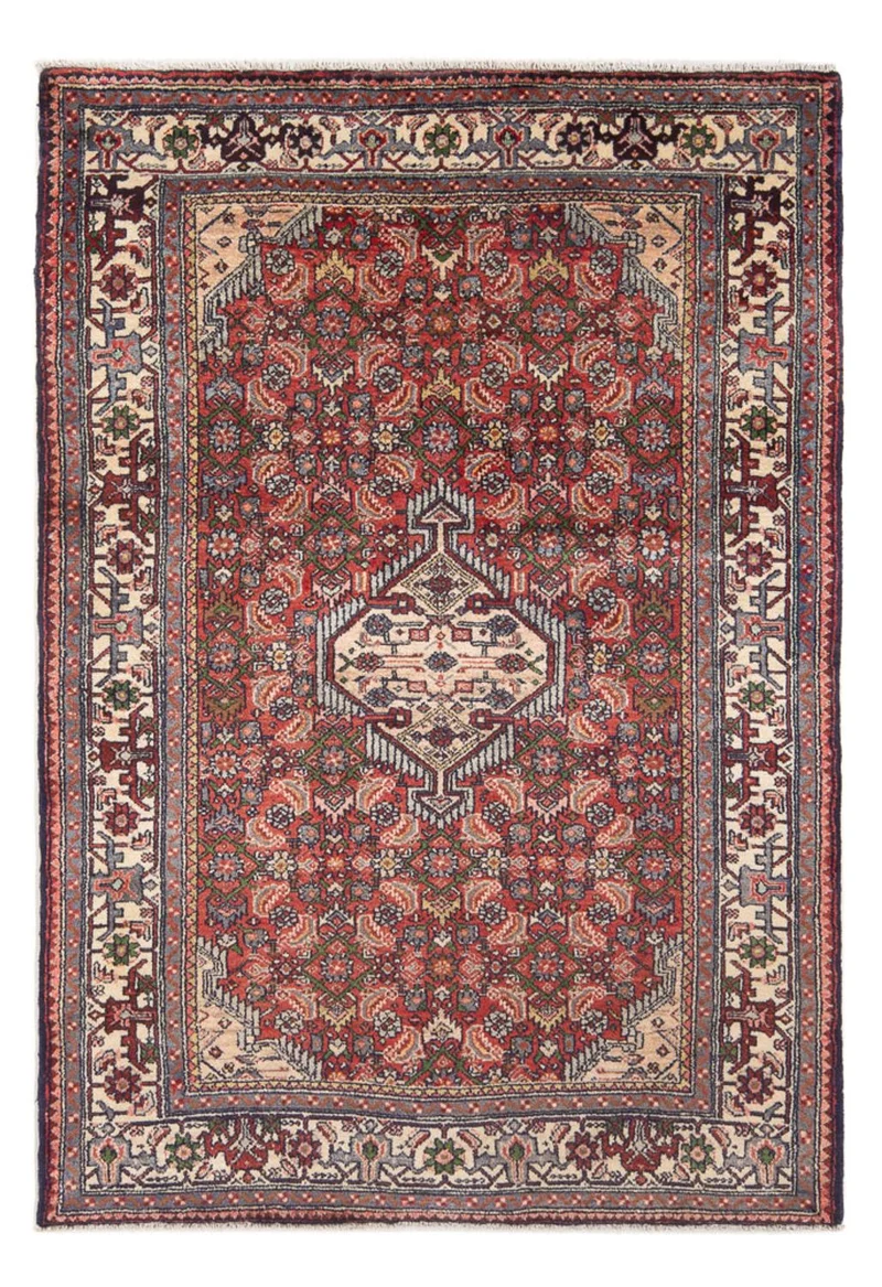 Hamadan Teppich 130x195cm - Perserteppich - rot