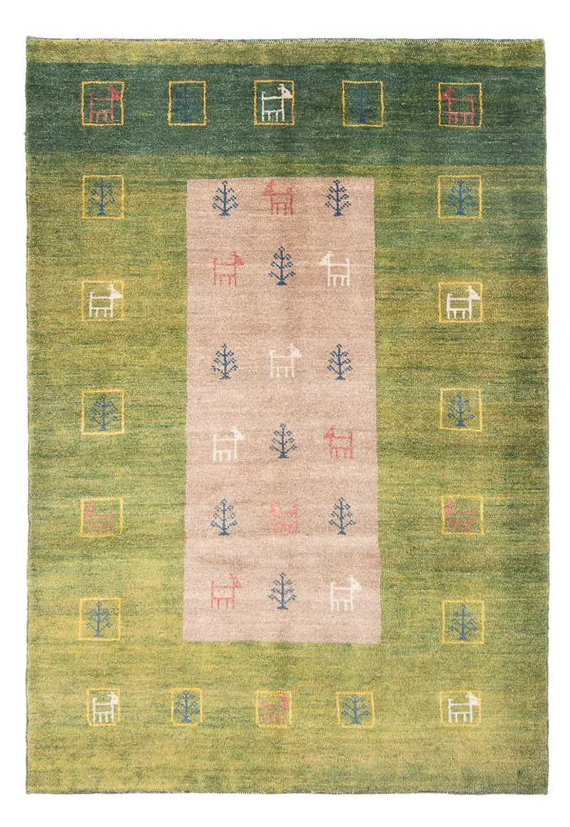 Gabbeh Persisch Teppich 119x190cm - Perserteppich Wollteppich - mehrfarbig