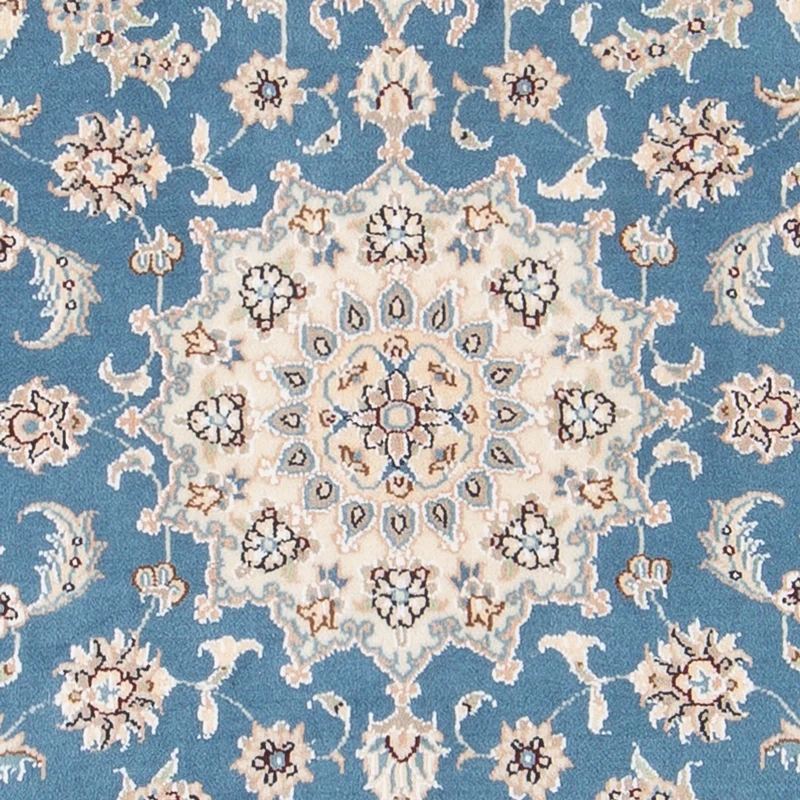 Nain - 6La Teppich 76x138cm - Perserteppich - hellblau