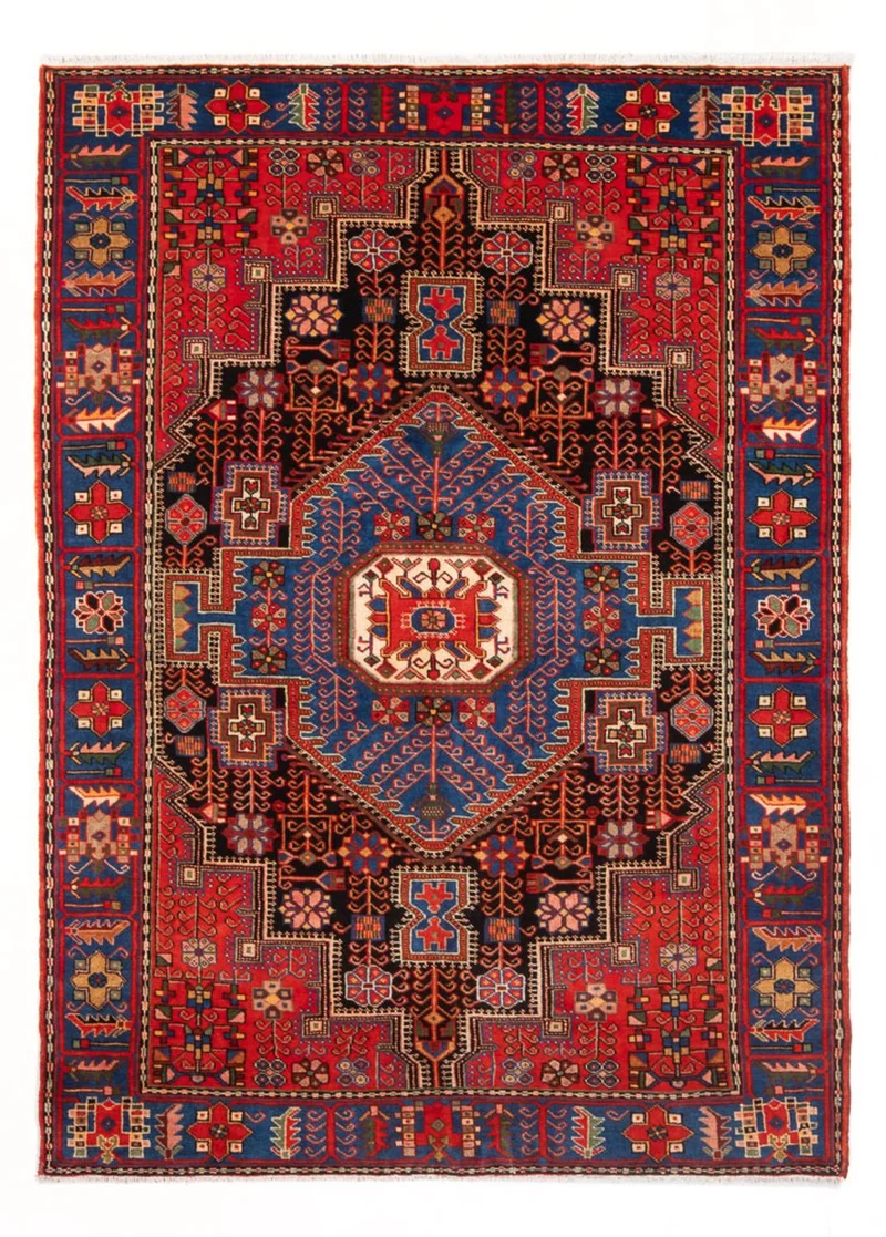 Nahavand Teppich 140x200cm - Perserteppich - blau