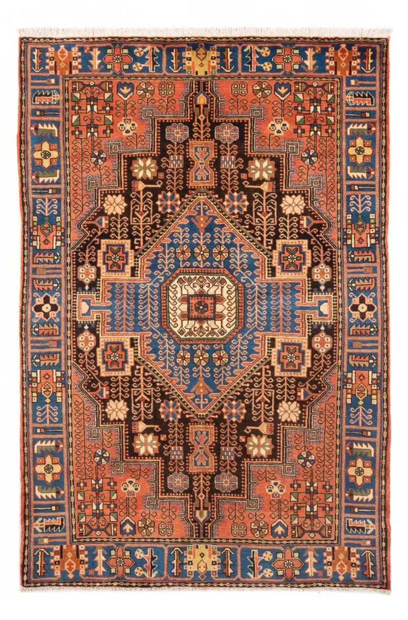Nahavand Teppich 140x200cm - Perserteppich - blau