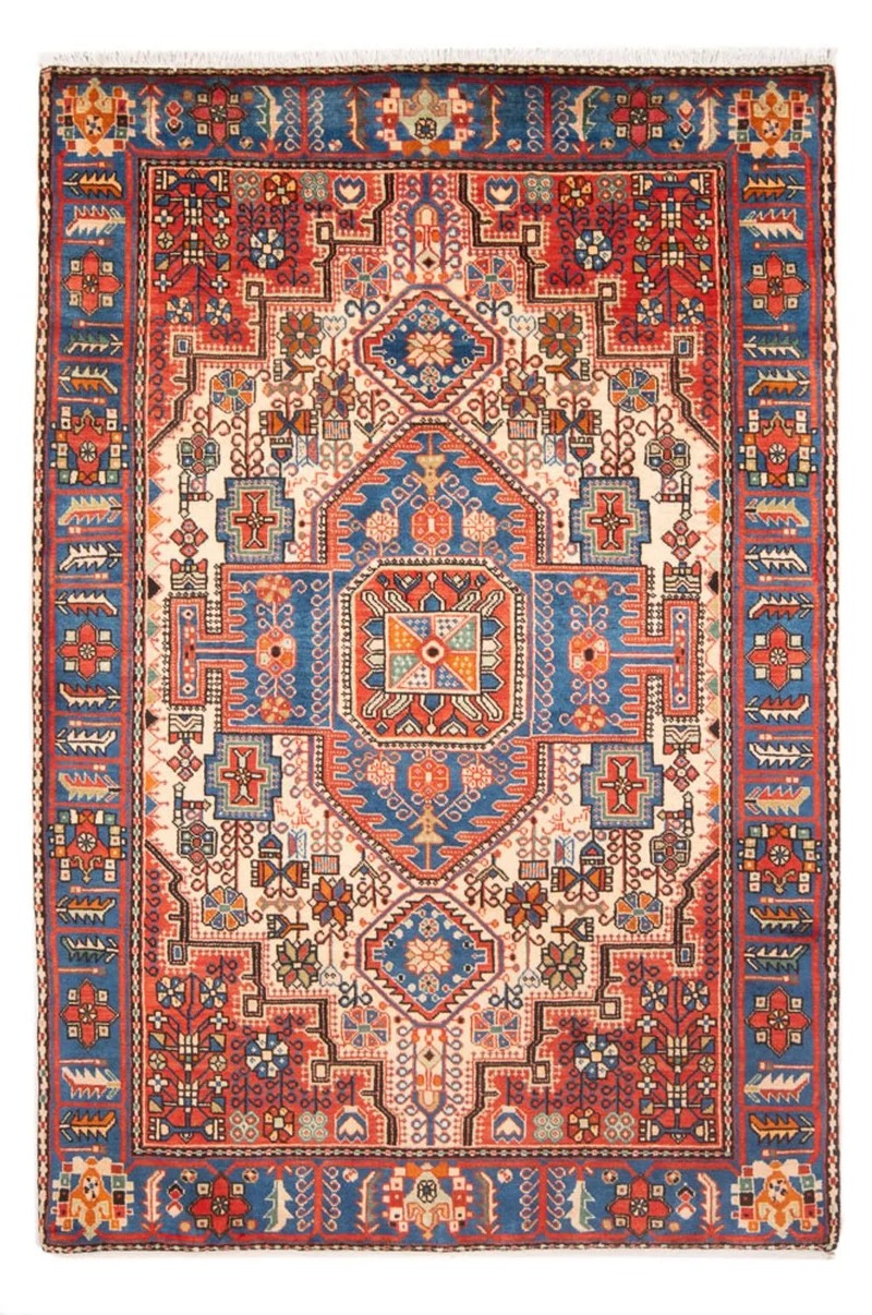 Nahavand Teppich 140x200cm - Perserteppich - blau