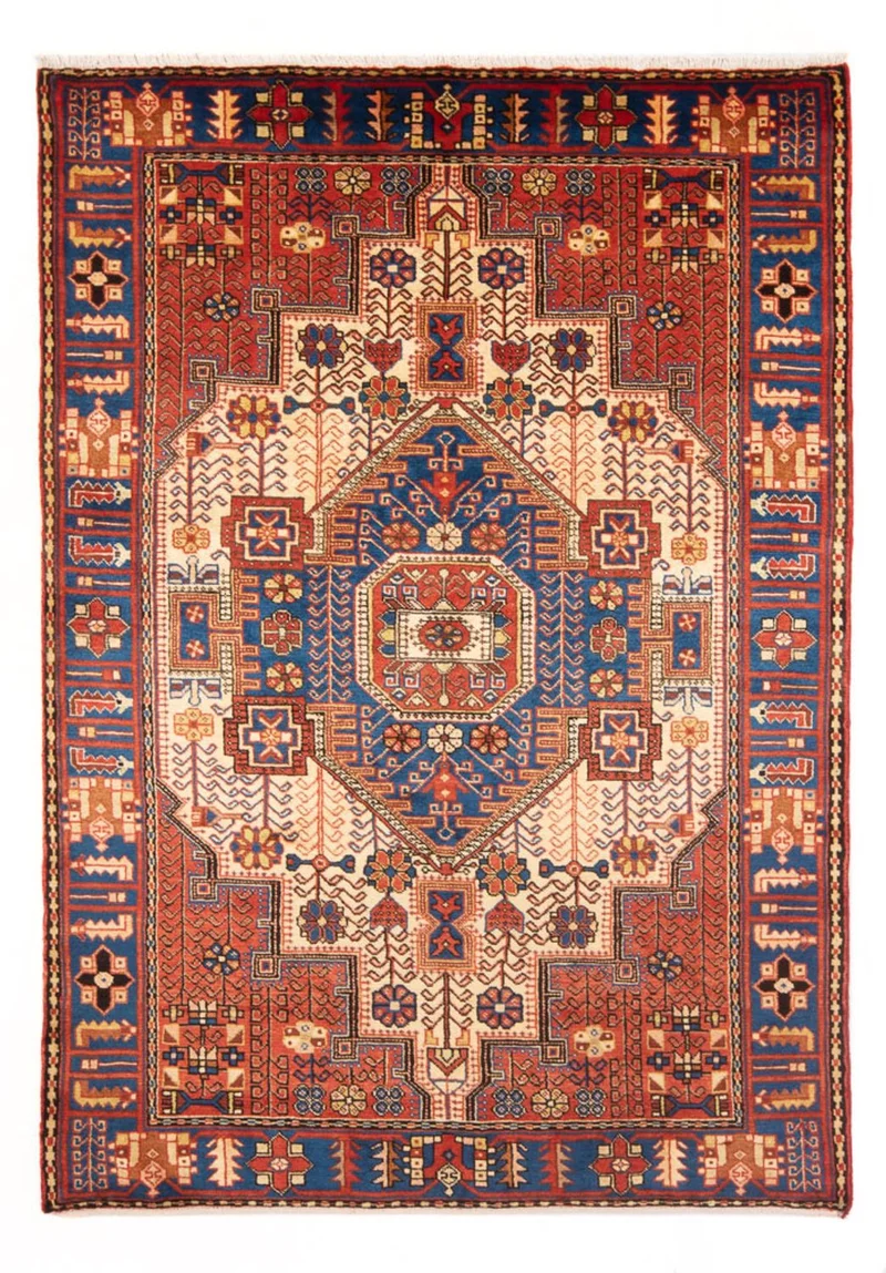 Nahavand Teppich 142x210cm - Perserteppich - blau