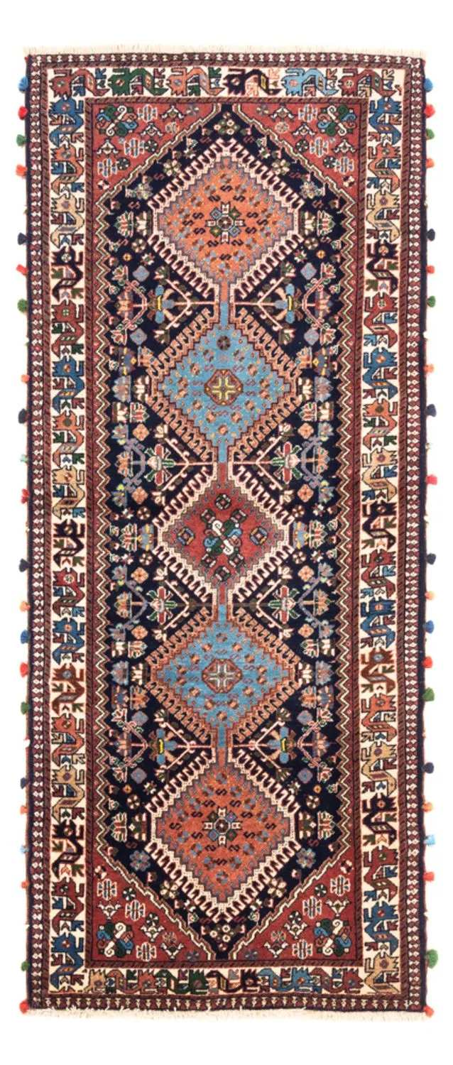 Yalameh Teppich 83x200cm - Perserteppich - dunkelblau