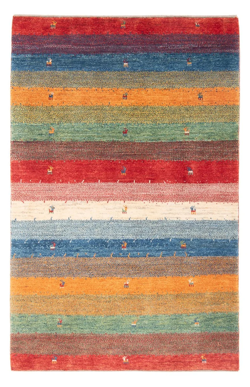 Gabbeh Persisch Teppich 120x180cm - Perserteppich Wollteppich - mehrfarbig