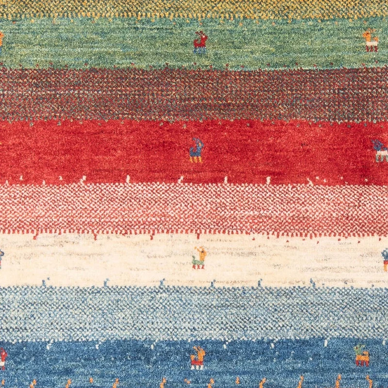 Gabbeh Persisch Teppich 120x180cm - Perserteppich Wollteppich - mehrfarbig