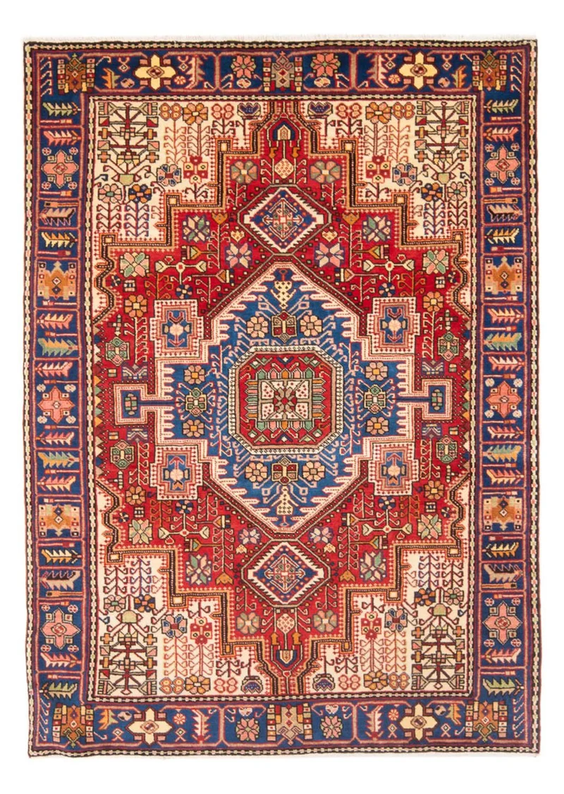Nahavand Teppich 136x197cm - Perserteppich - blau