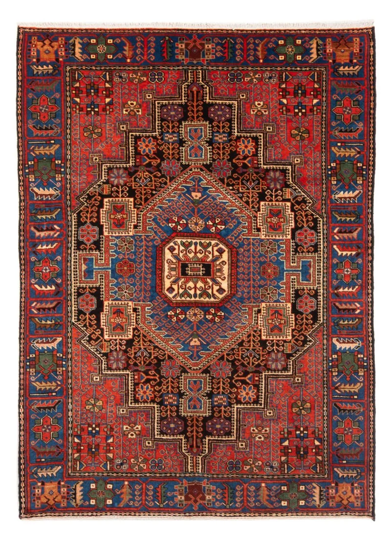 Nahavand Teppich 137x205cm - Perserteppich - blau