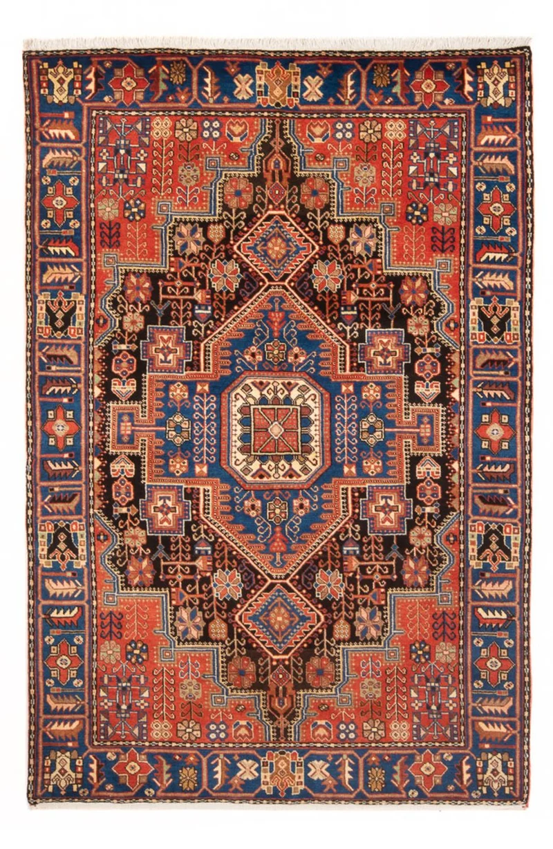 Nahavand Teppich 140x205cm - Perserteppich - blau