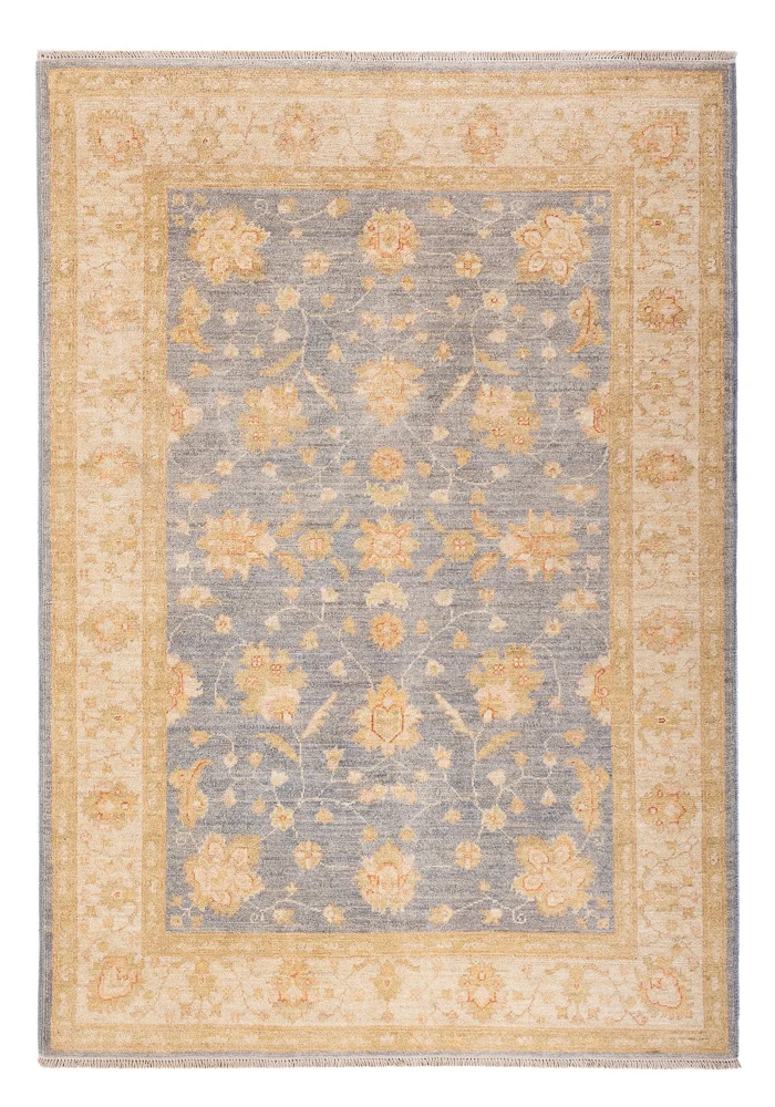 Ziegler Teppich 123x178cm - Orientteppich - seeblau
