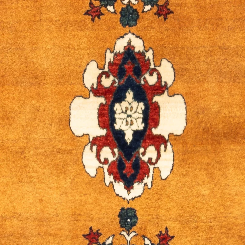 Gabbeh Persisch Teppich 105x148cm - Perserteppich Wollteppich - gold