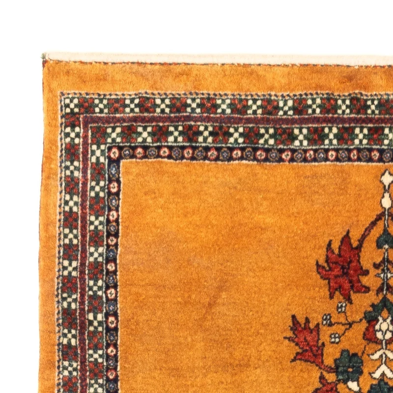 Gabbeh Persisch Teppich 105x148cm - Perserteppich Wollteppich - gold