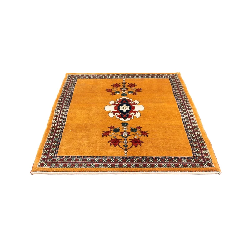 Gabbeh Persisch Teppich 105x148cm - Perserteppich Wollteppich - gold