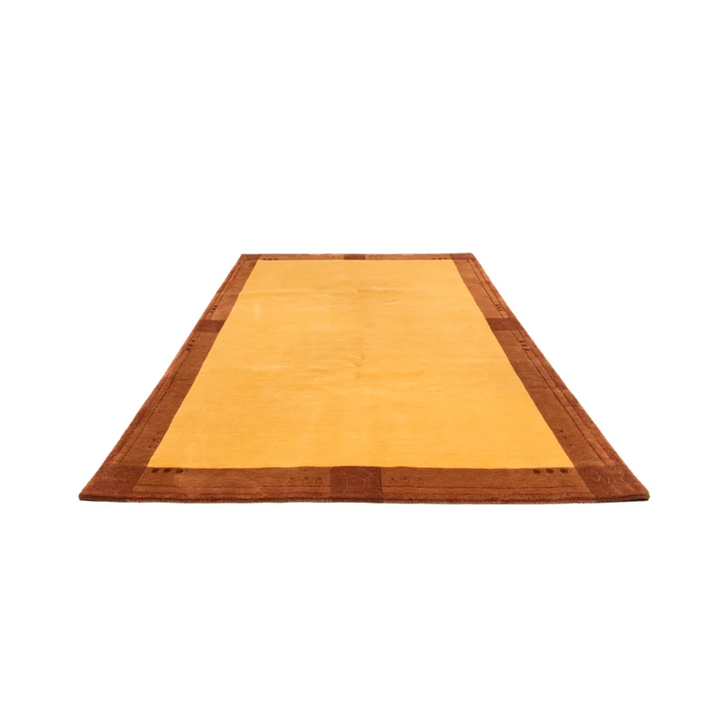 Nepal Teppich 202x299cm - Wollteppich - gold