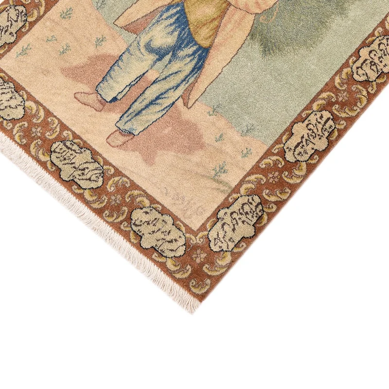 Täbriz - 50 Raj Teppich 56x73cm - Perserteppich - mehrfarbig