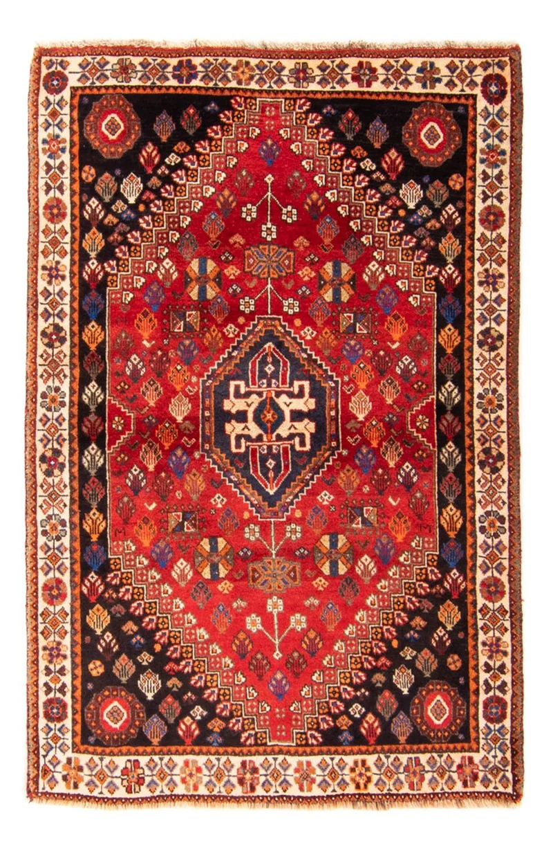 Ghashghai Teppich 108x161cm - Perserteppich - rot