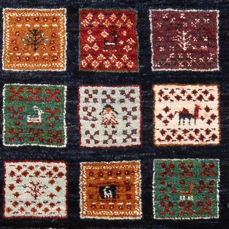 Loribaft Teppich Perser 87x120cm - Orientteppich - mehrfarbig