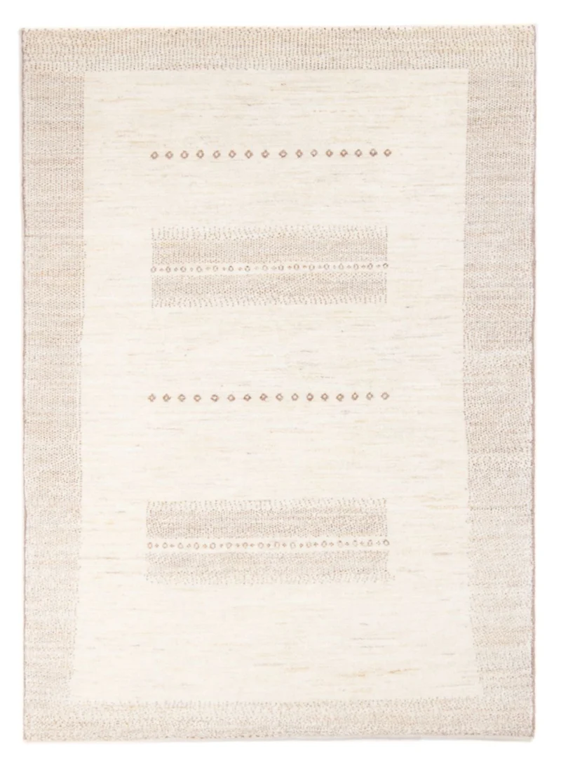 Gabbeh Persisch Teppich 100x151cm - Perserteppich Wollteppich - hellbeige