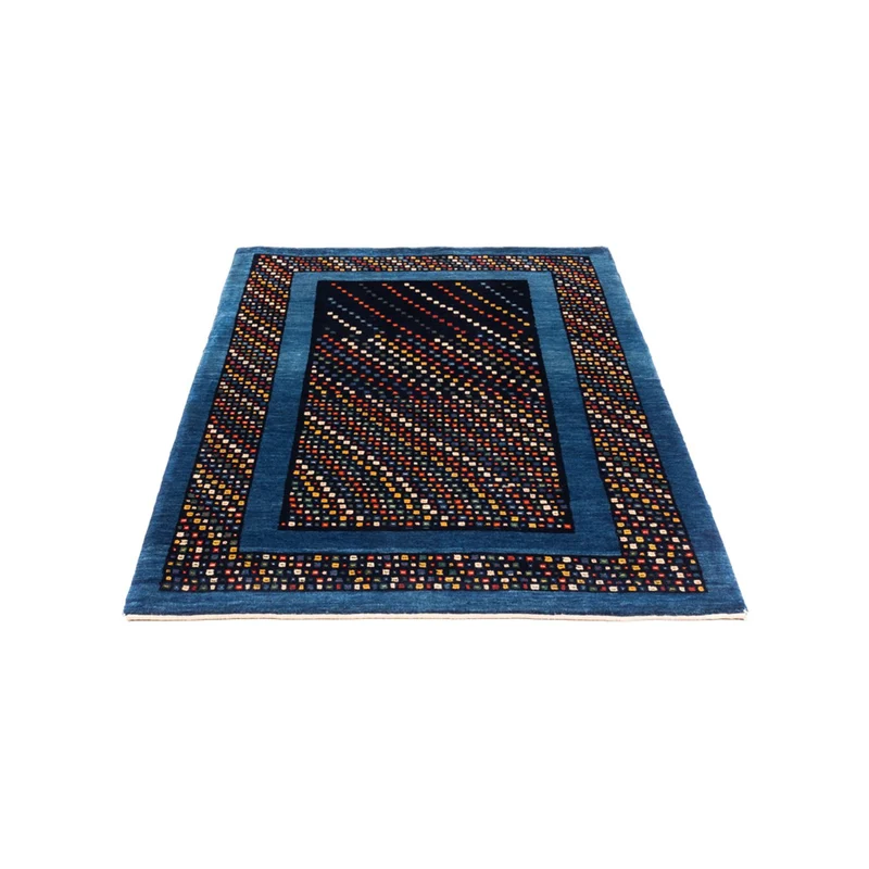 Gabbeh Persisch Teppich 100x150cm - Perserteppich Wollteppich - blau