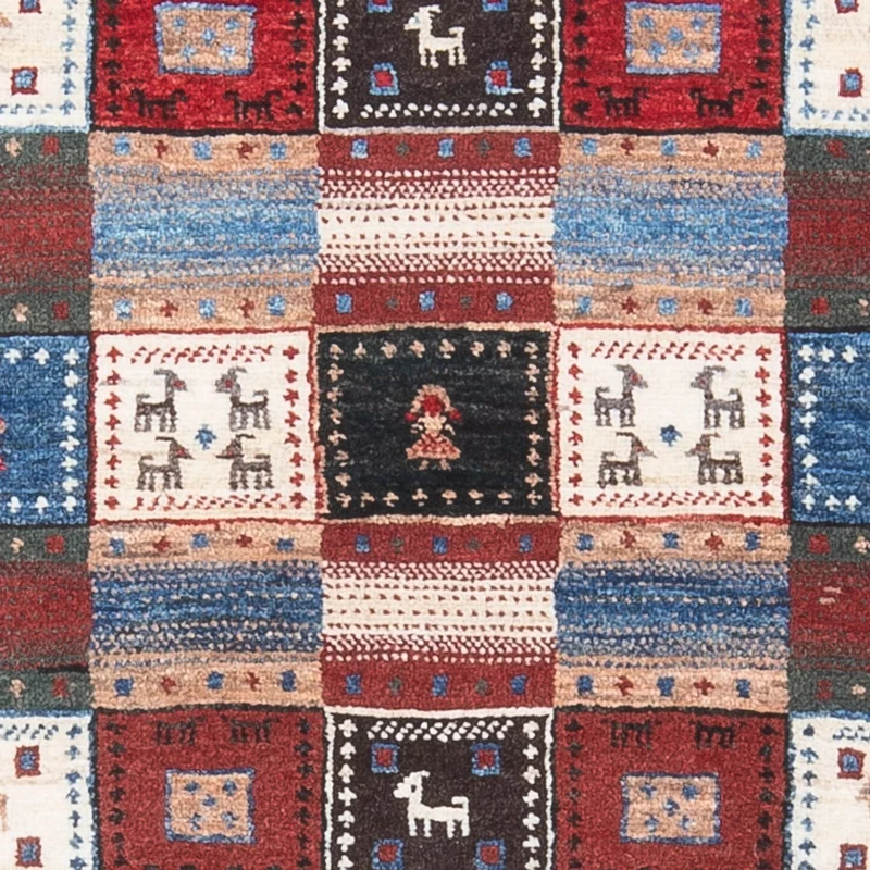 Loribaft Teppich Perser 82x128cm - Orientteppich - mehrfarbig
